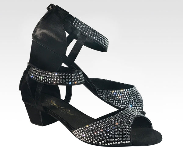 black cuban heeled dance shoes 