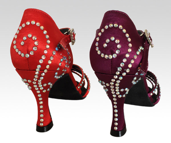 red and purple ladies dance heels uk